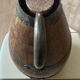 Beaune brandy pitcher in solid oak with brass rims 1970s
