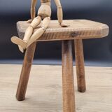 Tripod stool rectangle corners cut corners