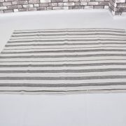 Vintage Anatolian Striped Hemp Kilim Rug, Reference 3665