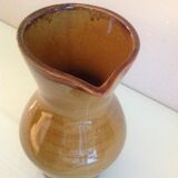 Pitcher in ochre ceramic of St Clement / vintage 60s-70s