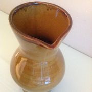 Pitcher in ochre ceramic of St Clement / vintage 60s-70s