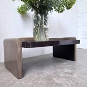 Art Deco coffee table in lacquer and brass