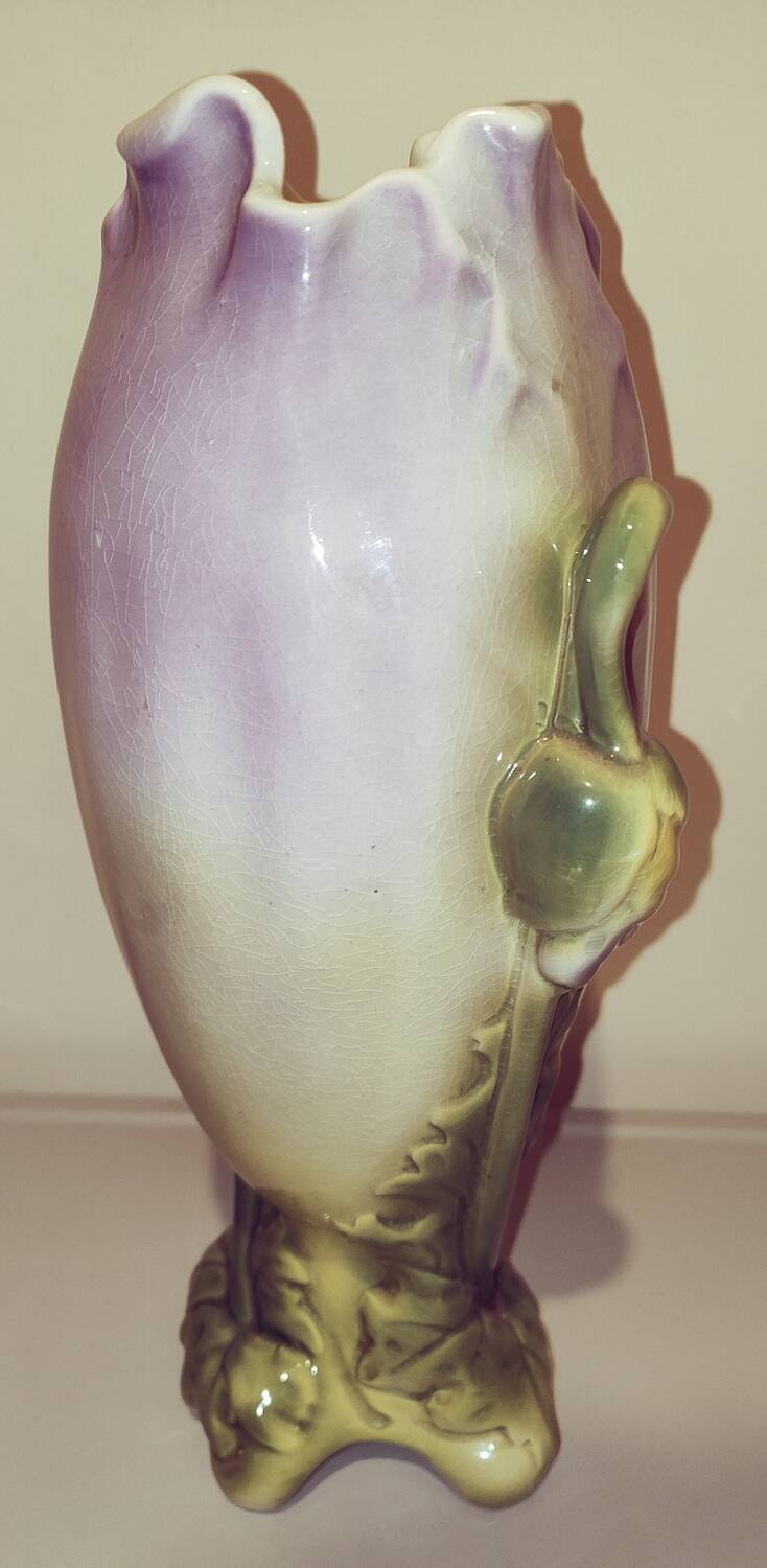 Art Nouveau vase in Lunéville earthenware