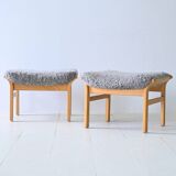 Paire de tabourets vintage
