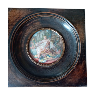 small hand-painted miniature after the painter François Boucher