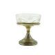Sugar bowl, Art Deco, silver-plated brass, glass, Poland, 1930s.