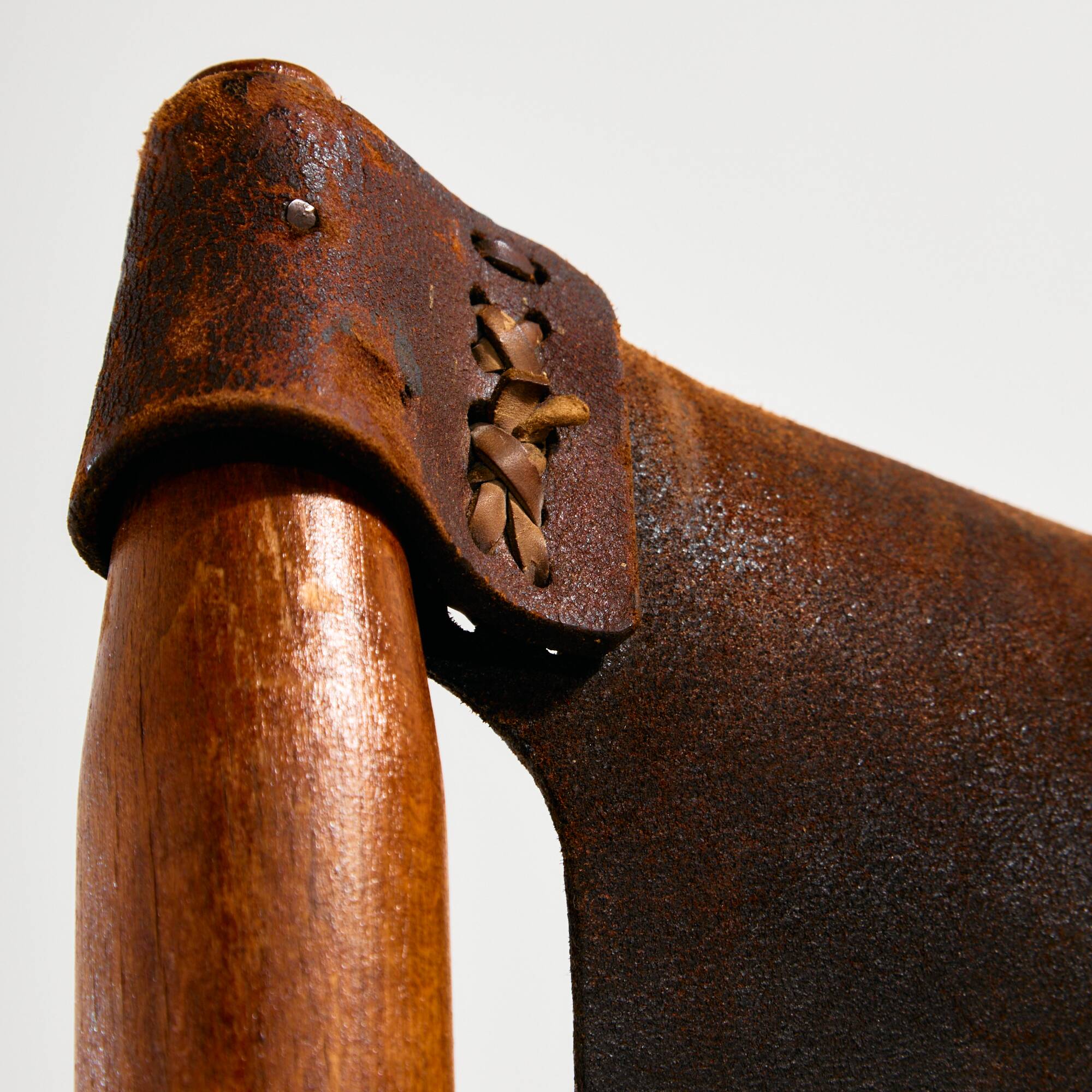 Hungarian calf leather lounge chair