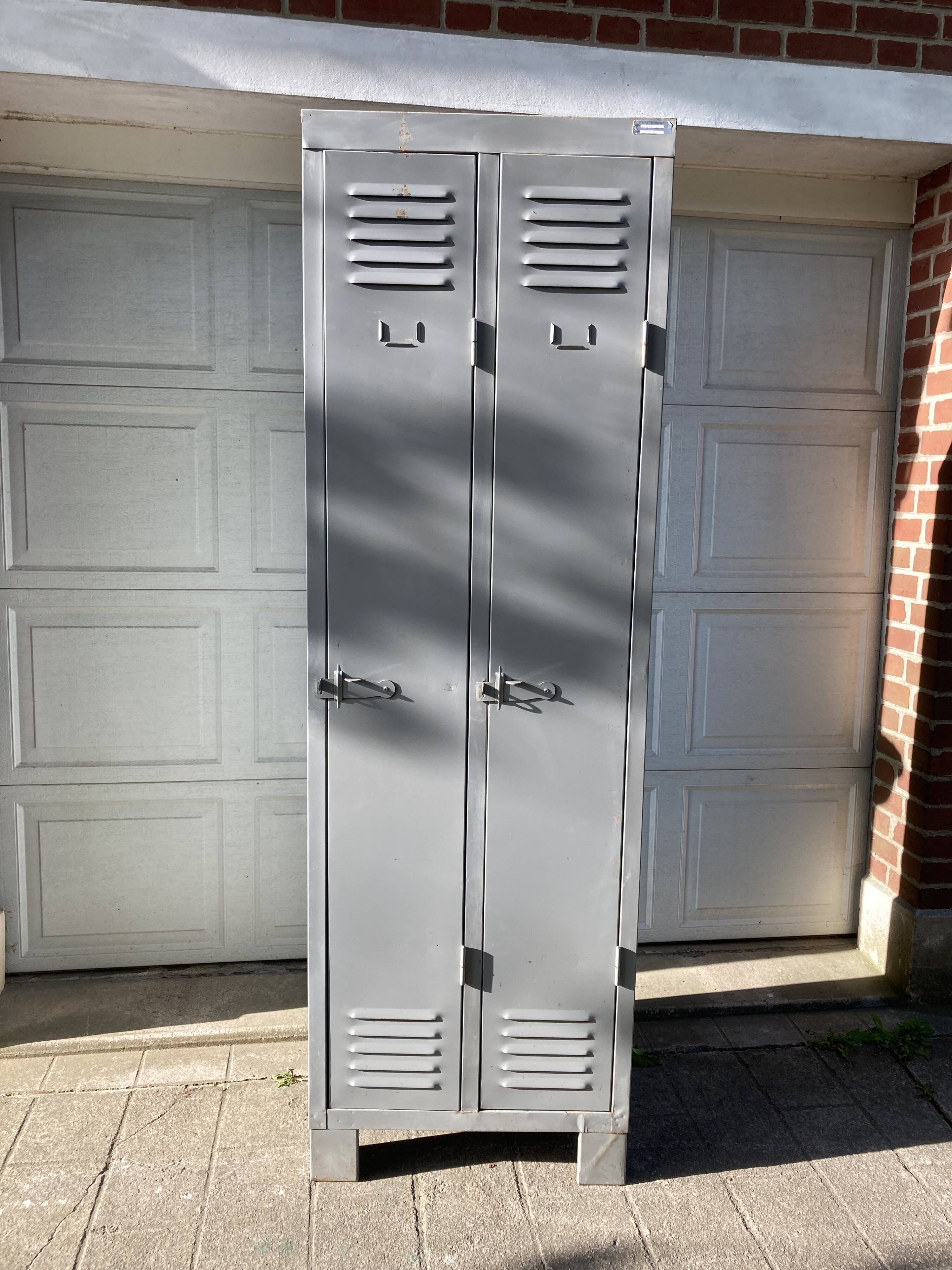 Two-door metal locker