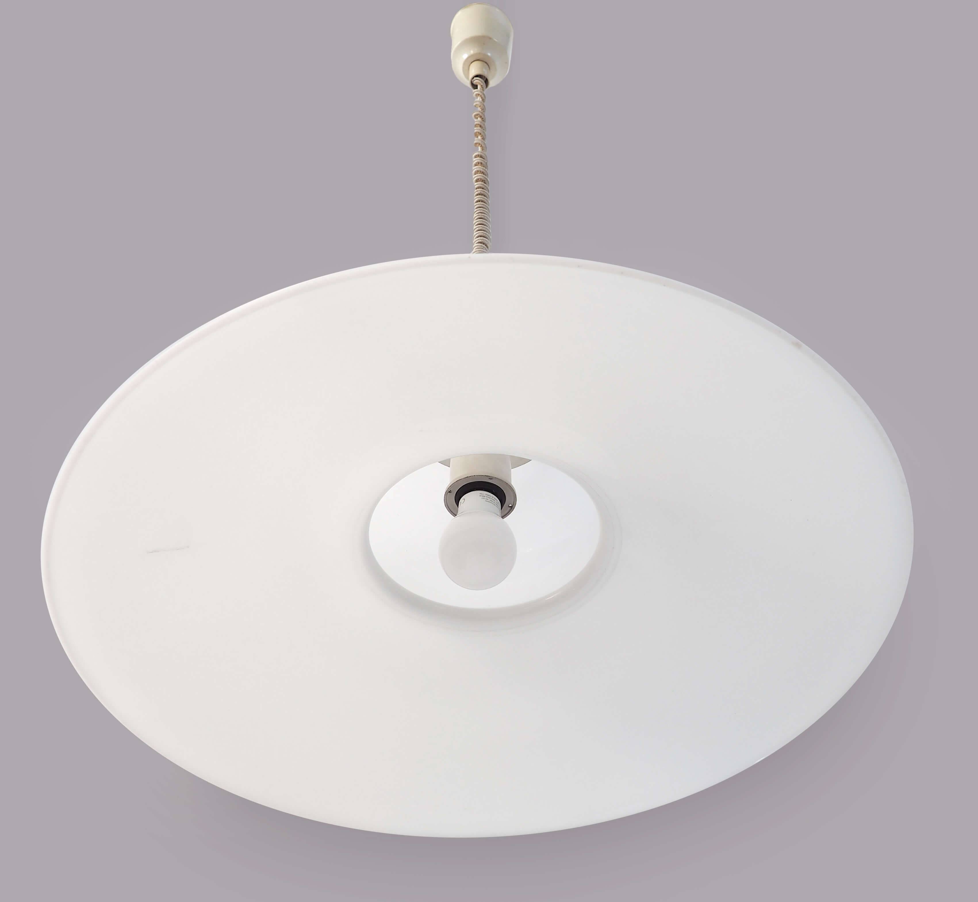 Giant Guzzini plexi and chrome pendant light