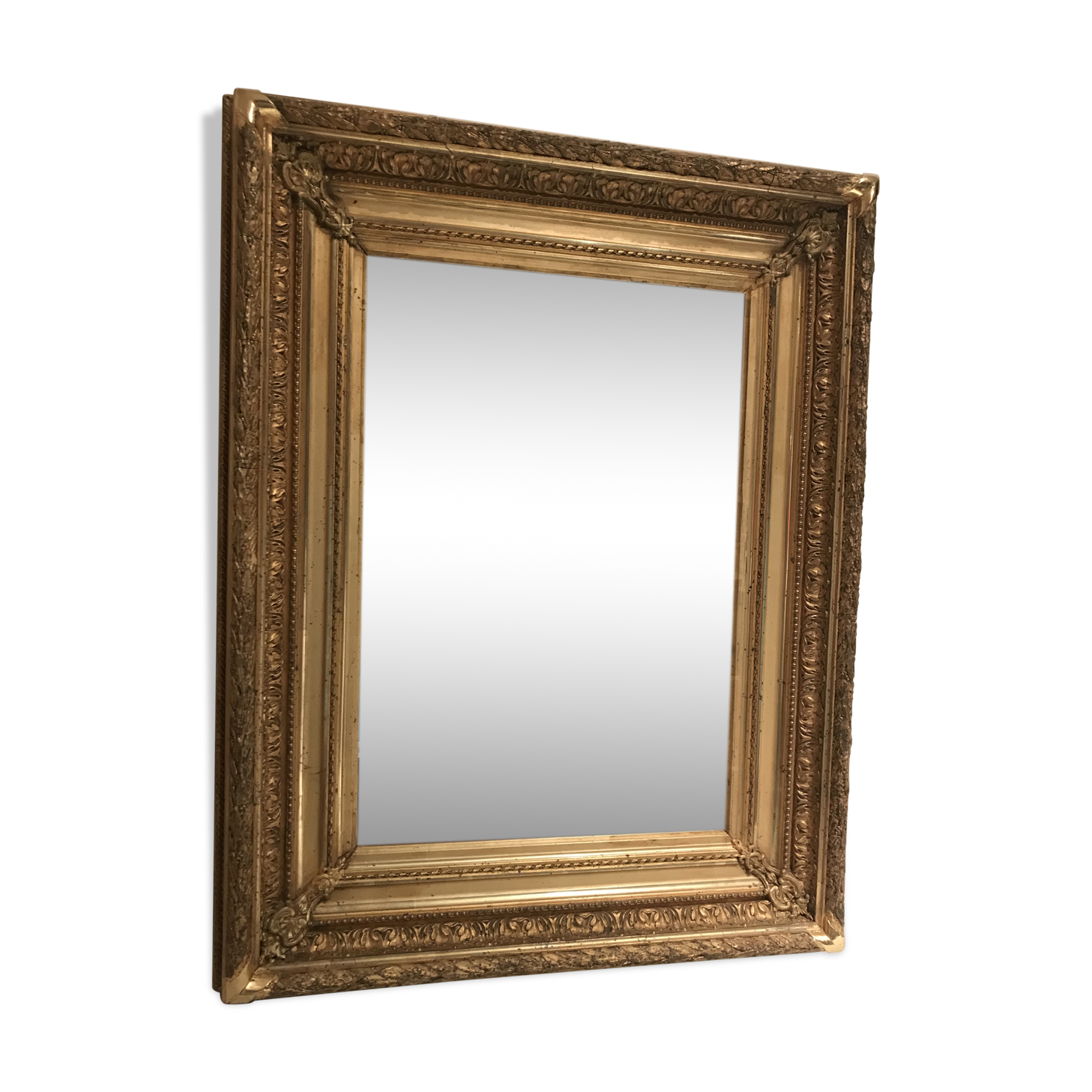 Mirror Louis XVI 19th golden 61x78cm