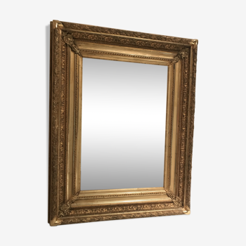 Miroir doré Louis  XVI 19ème 61x78cm