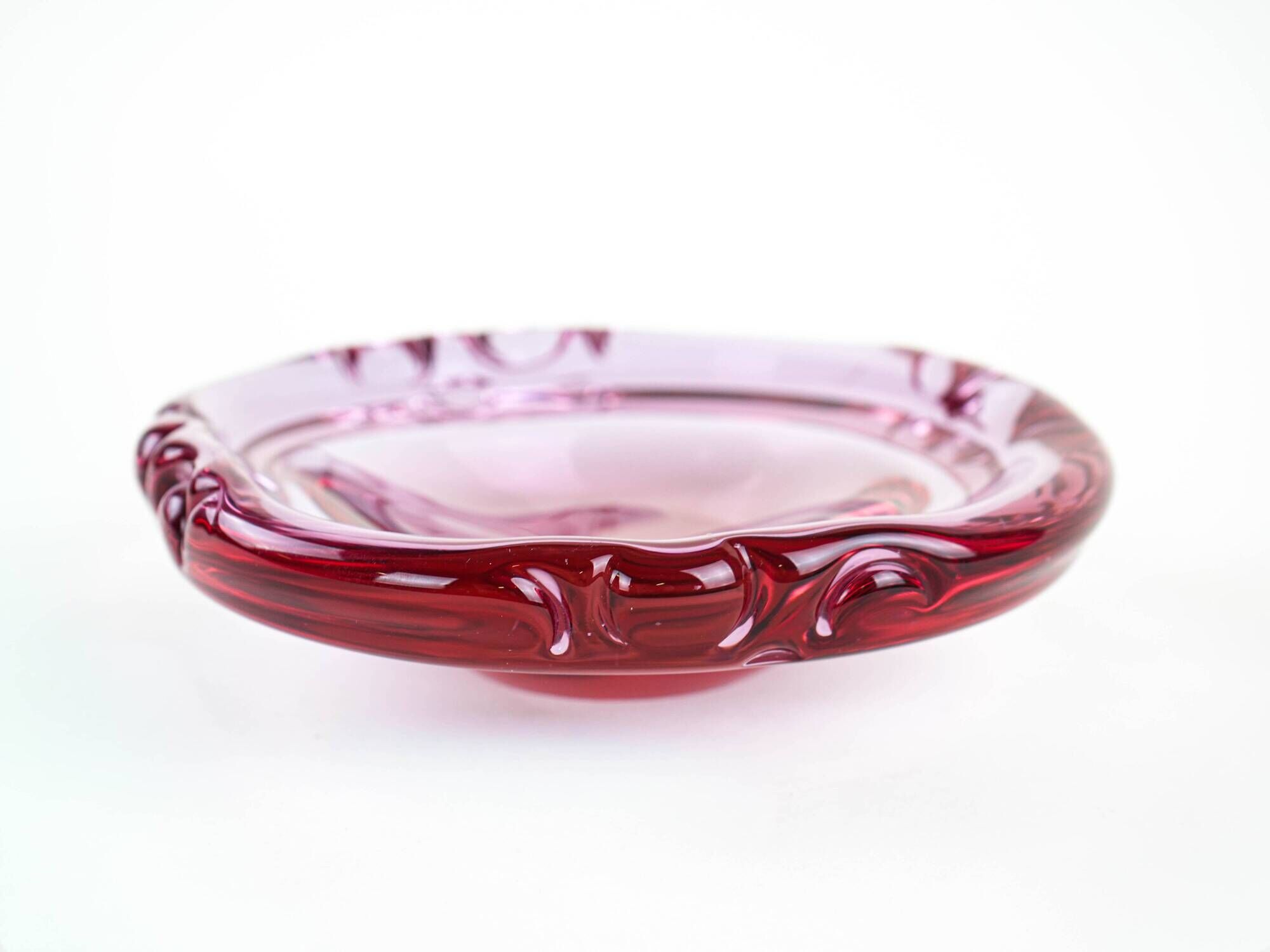Rosamund Glass Platter by Christer Holmgren for Holmegaard, Denmark, 1960s