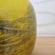 Vase en verre soufflé à la bouche jaune Ioan Nemtoi