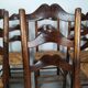 Chaises vintage en paille rustique