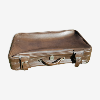 Dark brown vintage suitcase