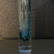 Soliflore, engraved glass vase 1960