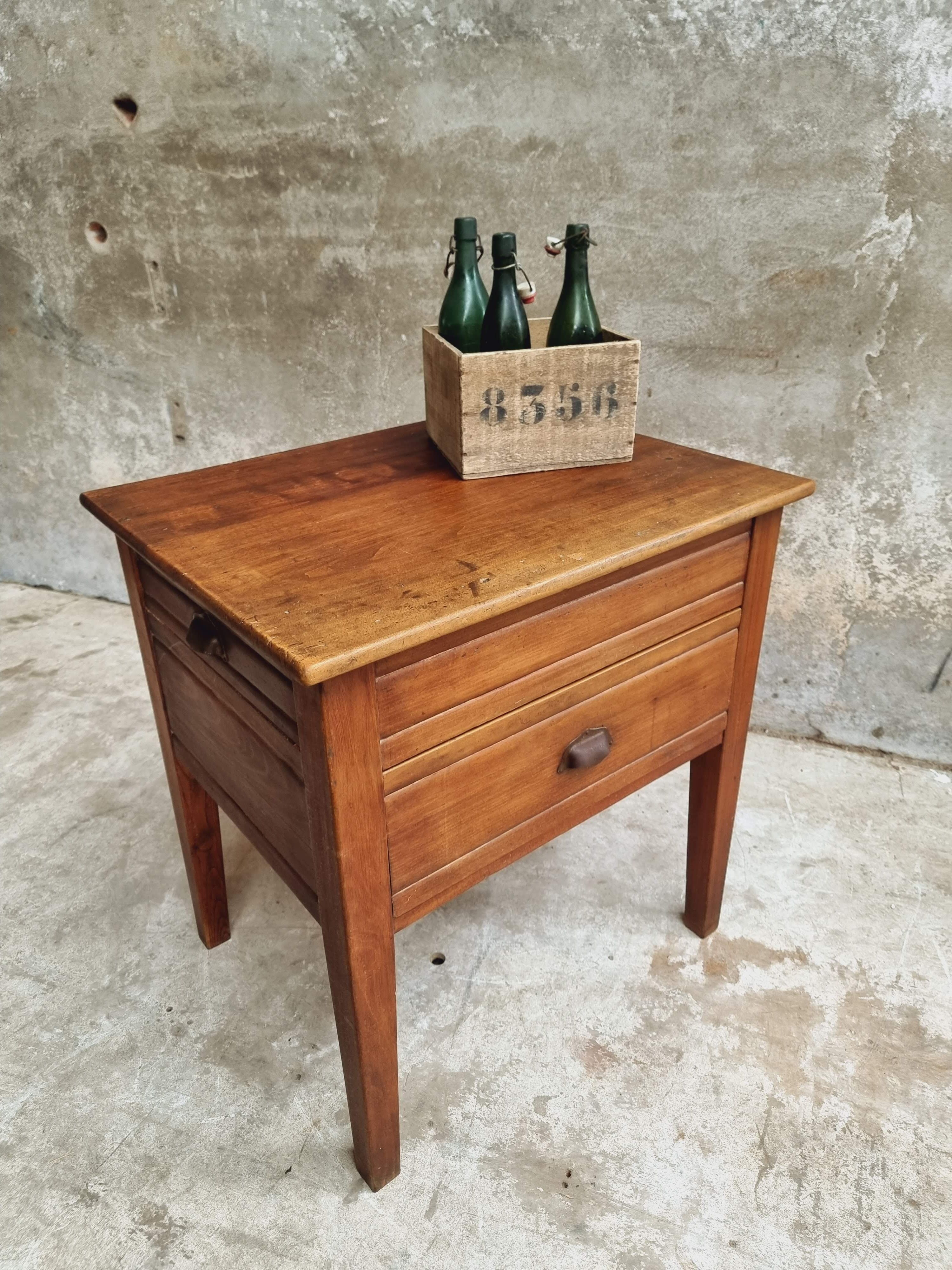 Antique work table side table or kitchen island