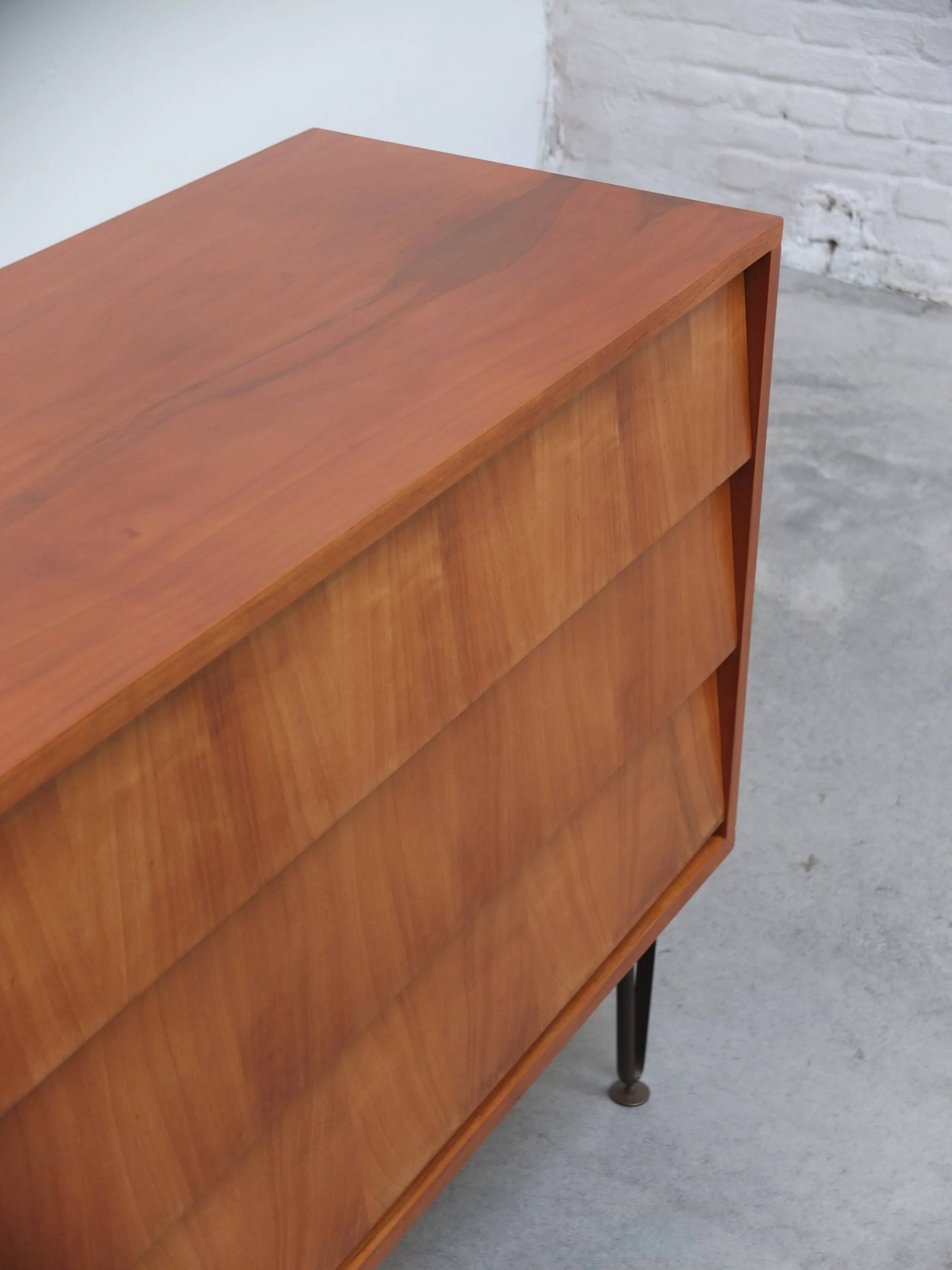 Pair of honey coloured cabinets by Alfred Hendrickx for Belform, 1950s