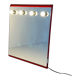 Mirror with integrated red bulbs by Makio Hasuike for Gedy, 1970