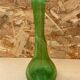 Vase soliflore style biot blown glass bubbled green vintage
