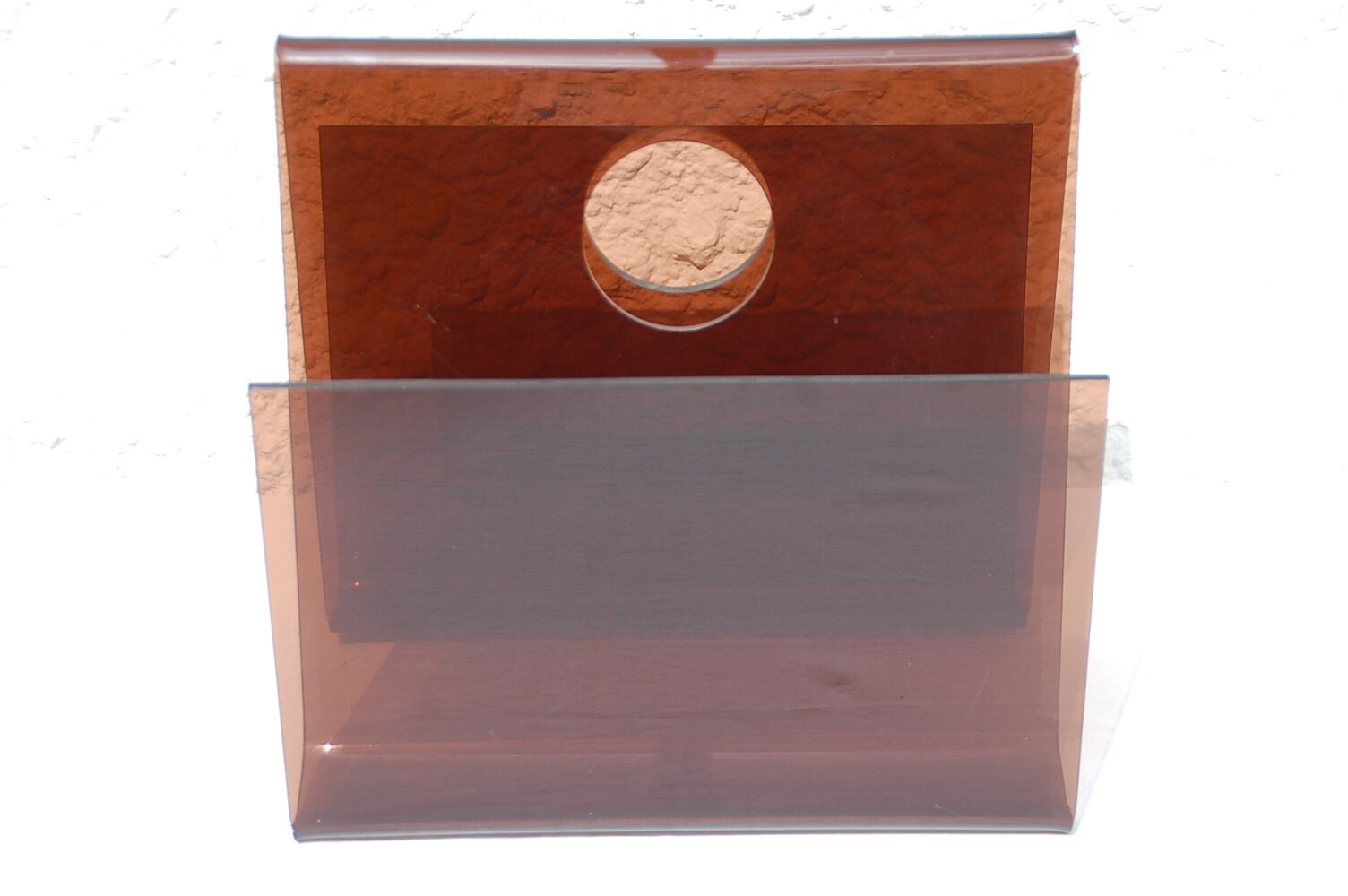 Plexiglass magazine rack from the 70s