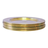 Set of 11 vintage brass charger plates