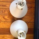 Scandinavian suspension 1960 2 white opalines