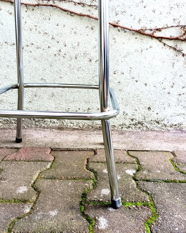 Tabouret de bar métal et simili cuir