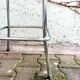 Metal and faux leather bar stool