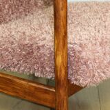 GFM-142 armchair designed by Edmund Homa from the 70s, pink long hair - 2 pieces available