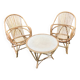 Vintage rattan bamboo wicker garden furniture set