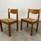 Paire de chaises maison Regain en orme et paille