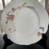 Lot de 3 assiettes plates anciennes Longchamp en terre de fer