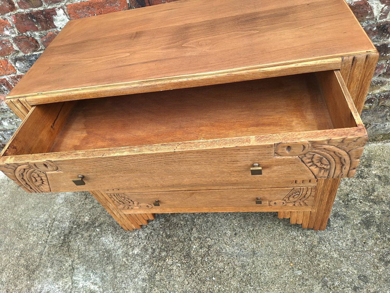 Art deco chest of drawers, vintage old furniture