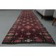1970s Vintage Turkish Handmade Wool & Cotton Pink Runner Rug 84x392