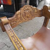 Old chair with wood carving
