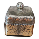 Silver mirror glass candy dish