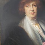 Huile sur toile portrait signé henri Adrien Tanoux