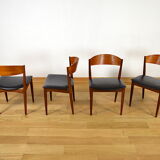 4 vintage scandinavian chairs in teak jydsk mobelindustri 1960