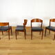 4 vintage scandinavian chairs in teak jydsk mobelindustri 1960