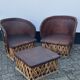 Vintage Mexican Equipale chairs and table