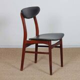 Set of 4 vintage wooden chairs in Scandinavian style, 1960.