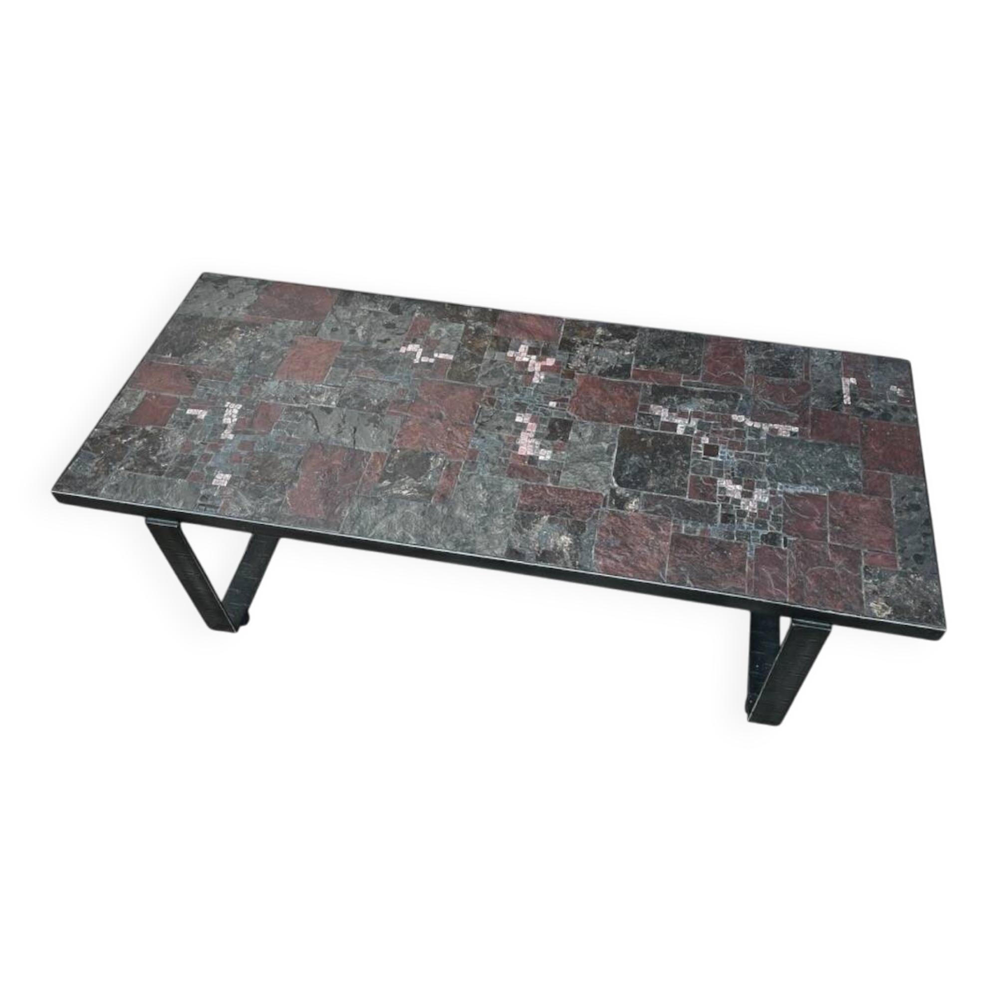 Ceramic tile coffee table by Pia Manu (signed)