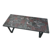 Table basse en carrelage céramique par Pia Manu (signée)