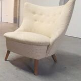 Armchair wing chair egg Barrel 50s modernist