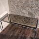 70's smoked tubular table
