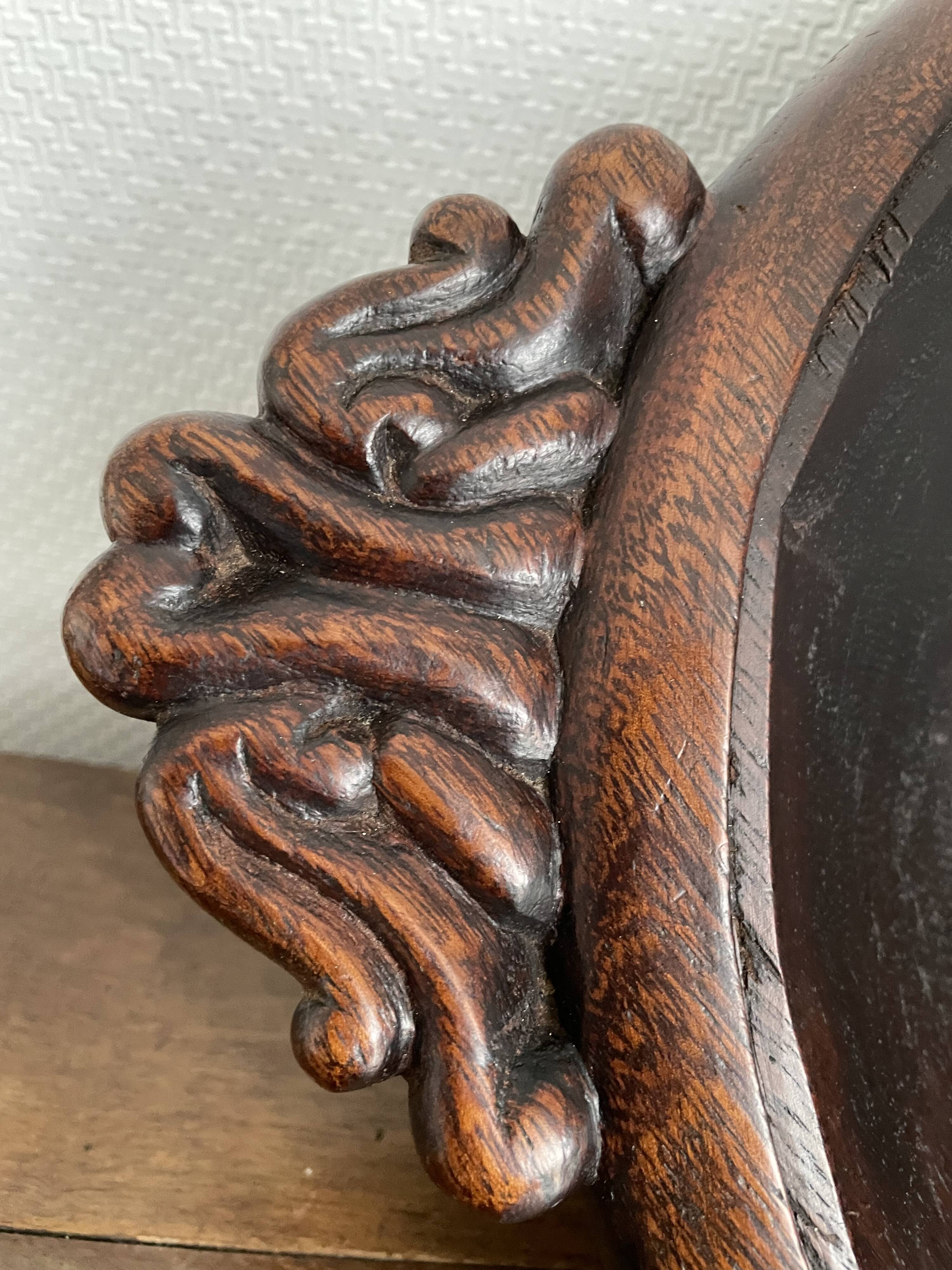 Hollow carved wooden dish