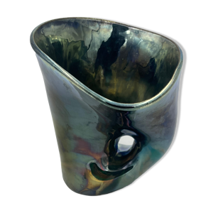 Vase en grés flammé