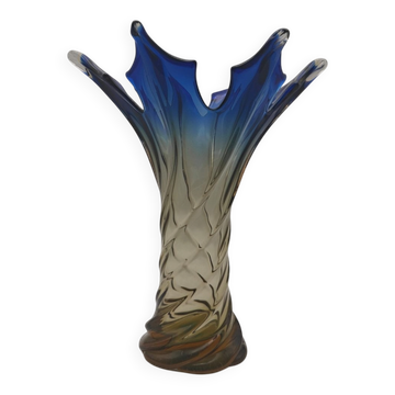 Vase en verre de Murano par Flavio Poli, années 1960