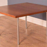 Table basse chromée Hans J Wegner teck restauré & palissandre  Andreas Tuck